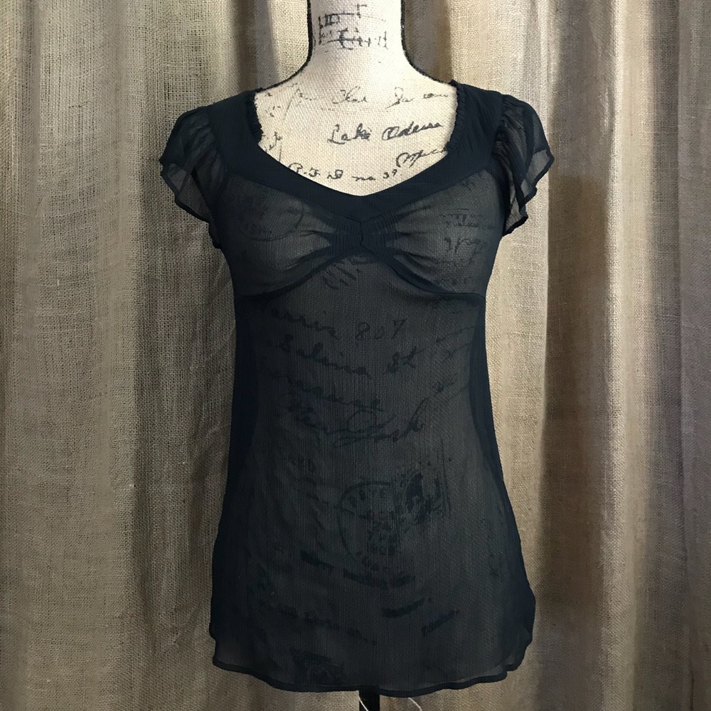 Sheer Black Blouse